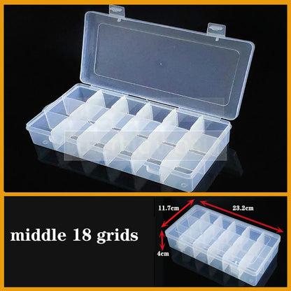 Transparent Plastic Box Screw Compartment Box Jewelry Earring Display Case Container Clear Terminal Organizer Tool Storage boxes