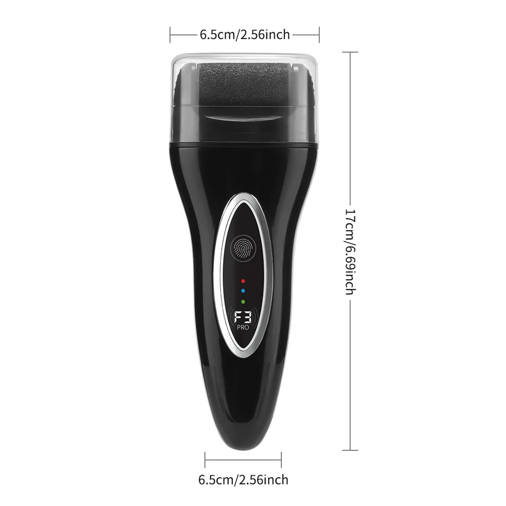 Rechargeable Electric Foot Grinder for Thick Faux Leather USB Personal Care Tool with Interchangeable Heads Grooming Tool