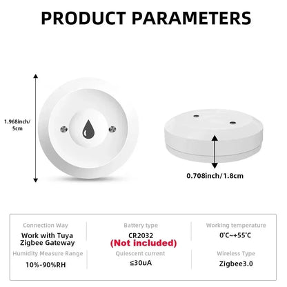ZigBee Smart Water Leak Sensor Water Overflow Level Detector Security Alarm System Flood Leakage Sensor Google Home 2MQTT