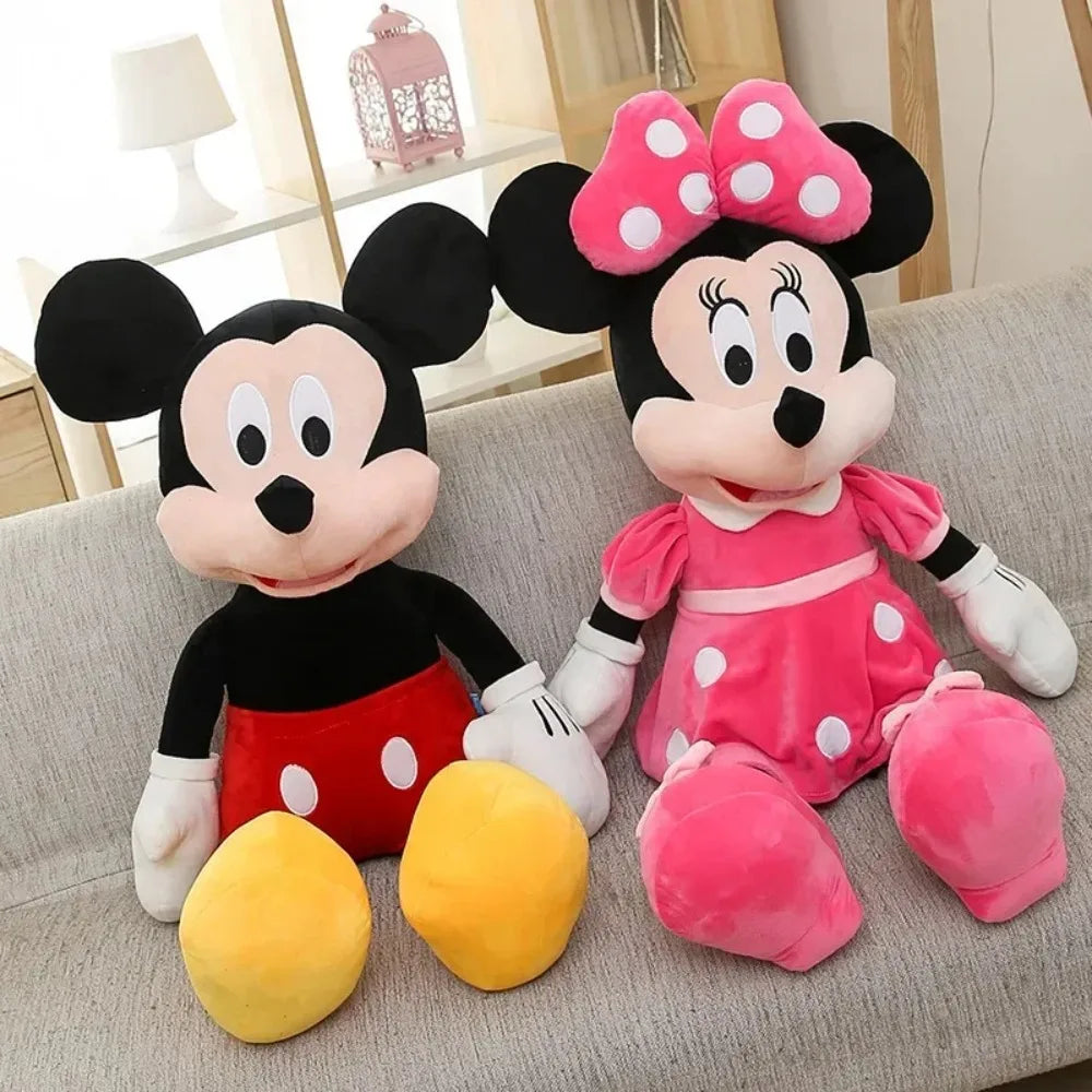 20cm Mickey Mouse Plush Toys Kawaii Anime Mickey Minnie Stuffed Plush Models Decoration Dolls for Boys Girls Birthday Gifts