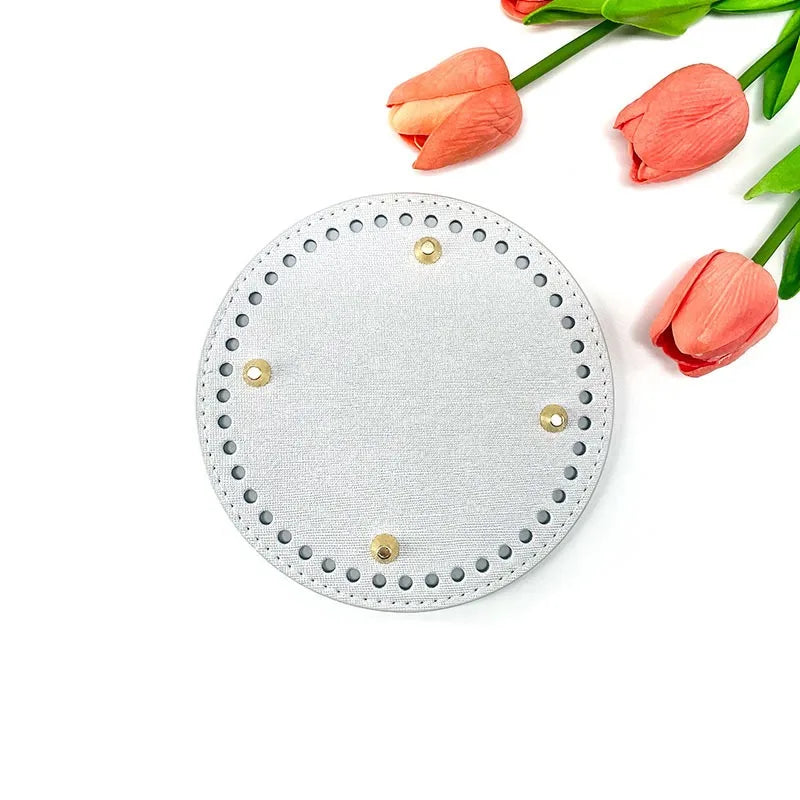 22*10Cm Oval Bottom For Knitted Bag PU Leather Bag Accessories Handmade Bottom DIY Crochet Bag Bottom Solid Color Bag Part NEW