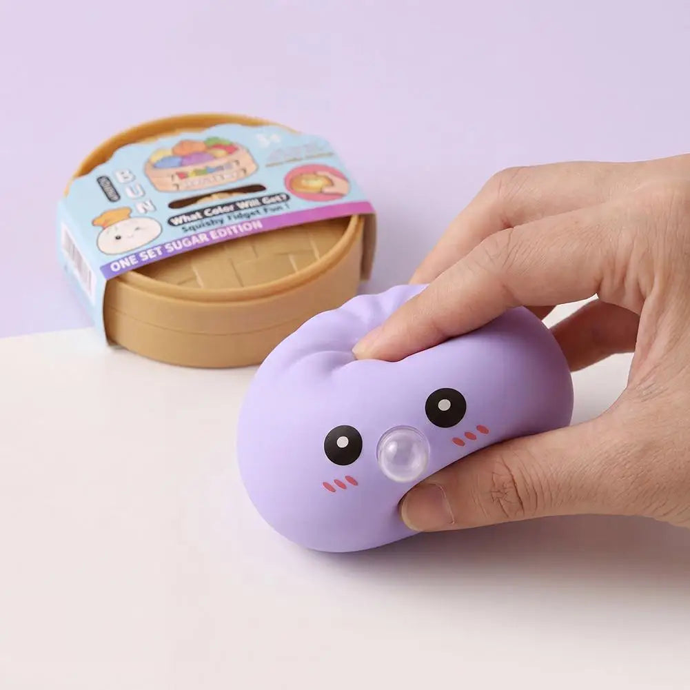2026 Upgrade Soft Dumpling Pinch Toys Blowing Bubbles Squishy Relief Stress Mystery Blind Box Rebound Steamed Bun Squeeze Ball
