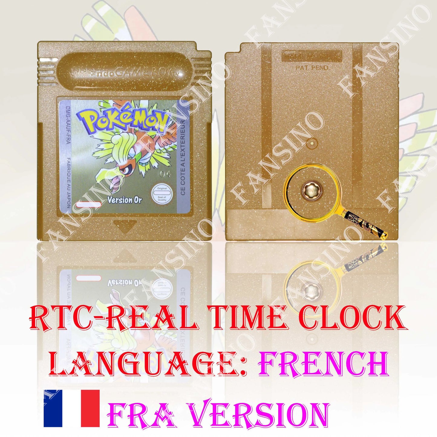 GB/GBC Real Time Clock Pokemon Crystal/Gold/Silver Version Video Game Cartridge with Battery USA/NOE/FRA/ESP/ITA Version