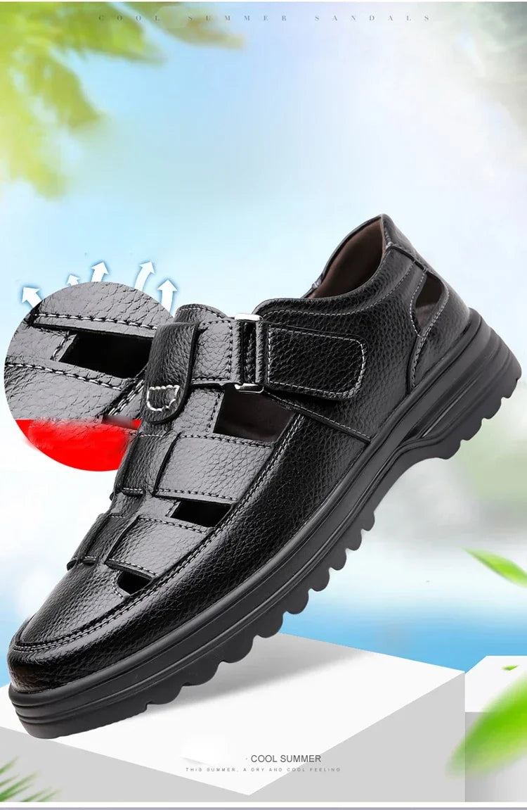 Men's Breathable Slip-on Hollow-out Loafers, Summer Comfortable Soft Sole Cutout Shoes, Non-slip for Outdoor & Driving-XH5602