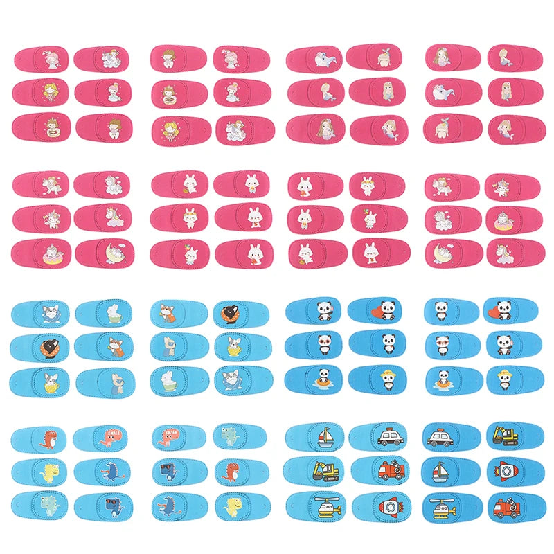 【6Pcs/set Children Health Care Kids Occlusion Medical Lazy Eye Patch Eyeshade For Kids Strabismus Vision Care Kit】