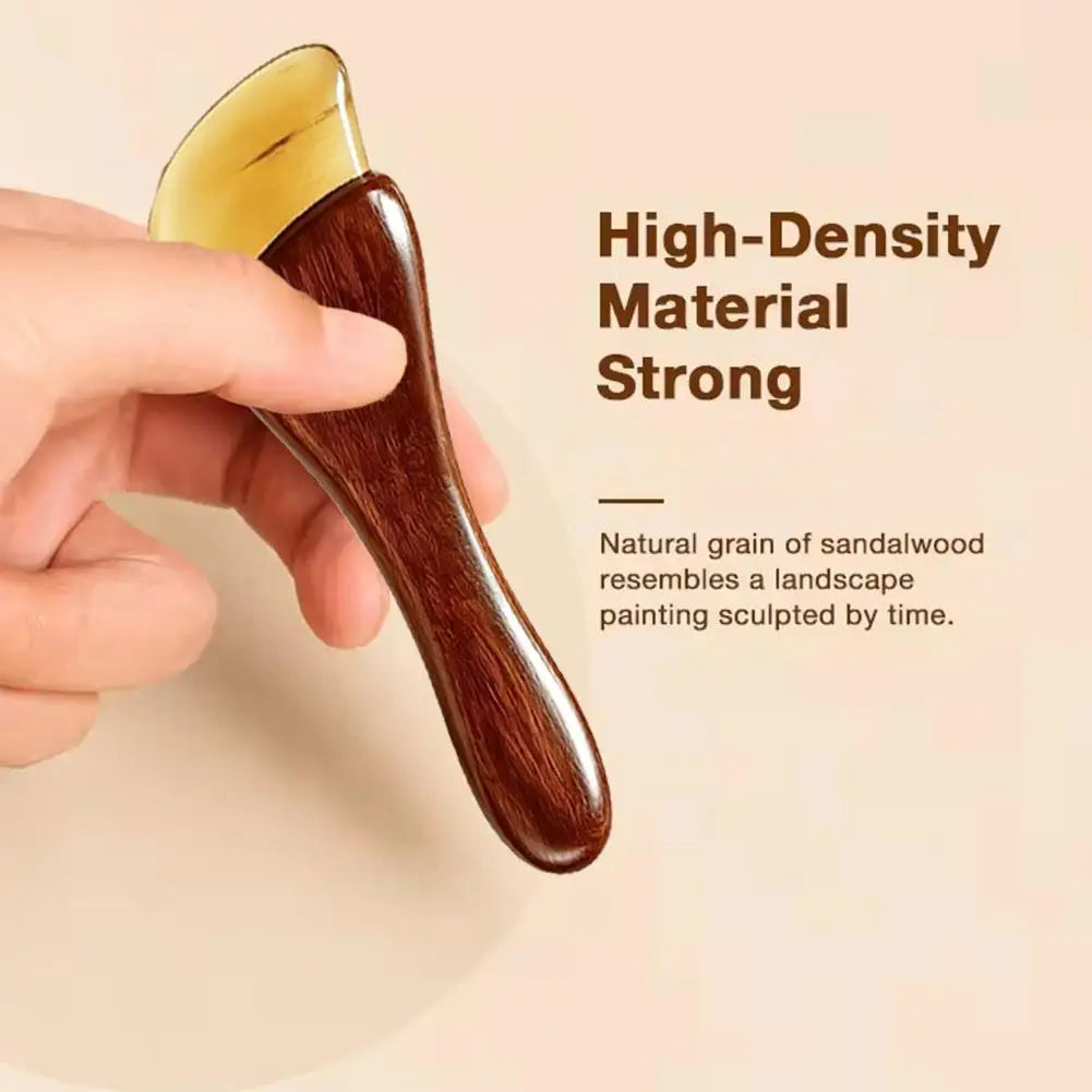 Natural Facial Beauty Massager Lotus Seedpod Brass Bead Rosewood Gua Sha Tool Non-Irritating for Gentle Face Lifting Massage