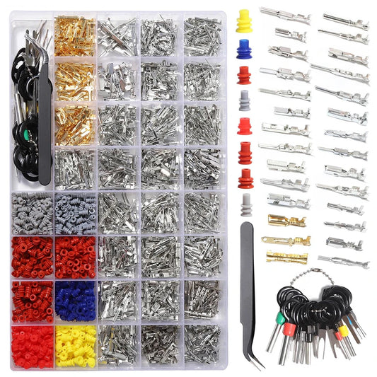 AASS-Terminal Pin Connectors Kit Auto Car Electrical Connector Pins Non-Insulated Plug Male Female Crimp Wire Terminal pin