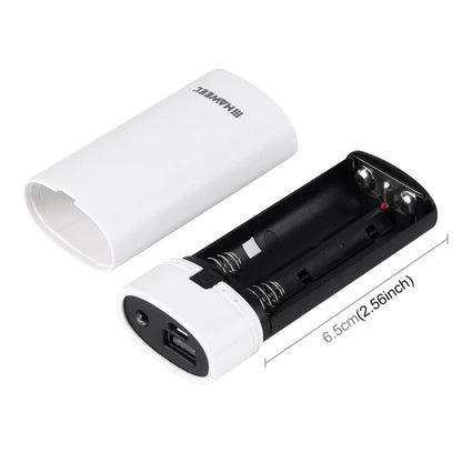 HAWEEL Phone Power Bank Box DIY 2x 18650 Battery 5600mAh Power Bank Shell Box with USB Output & Indicator, , Battery Not Include