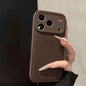 Custom Name Phone Case For iPhone 17 16 15 14 13 Pro Max Plus Air 3D Hot Stamping Faux Leather Cover Couple Gift