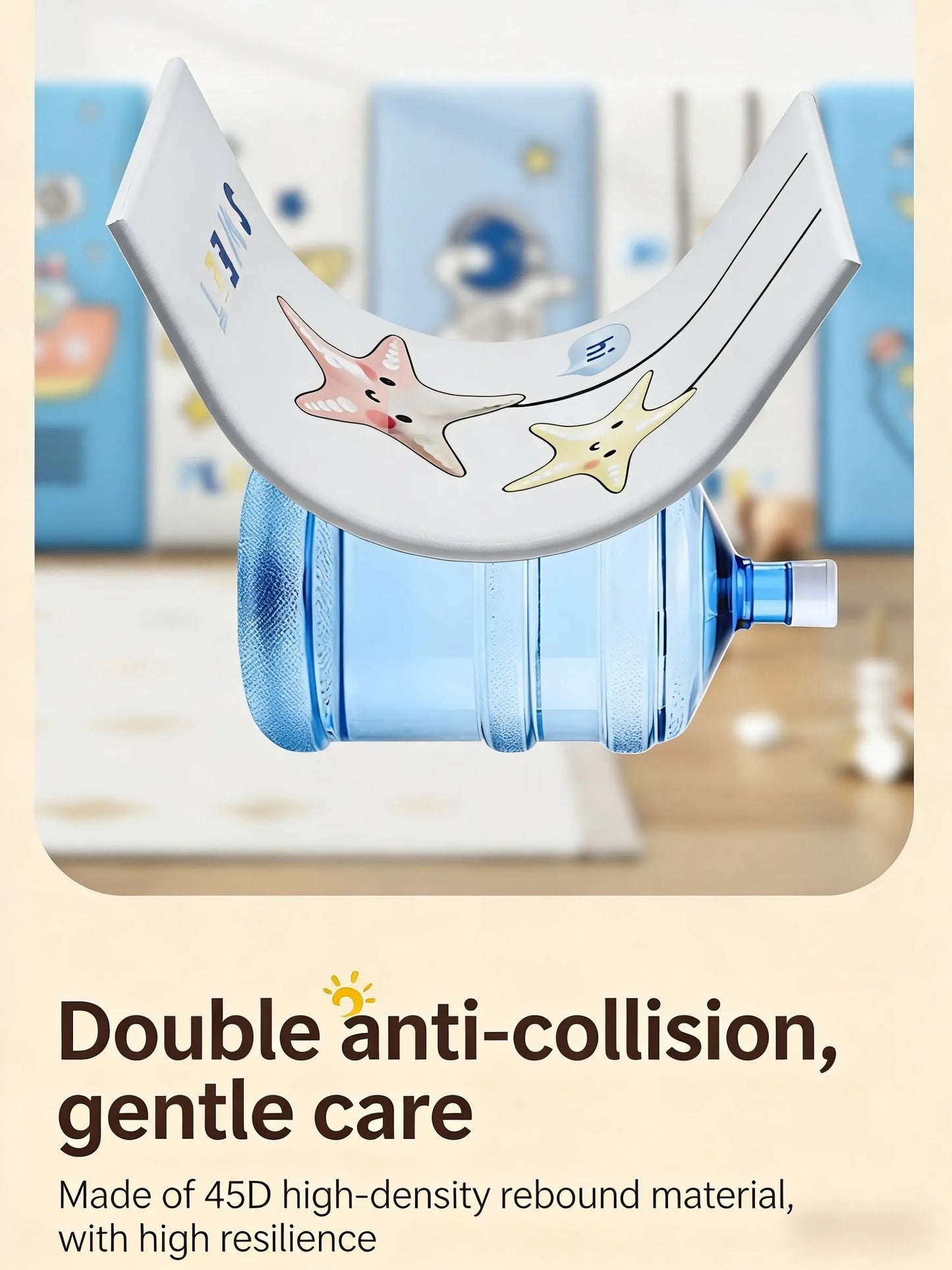 Self-Adhesive Anti-Collision Wall Padding for Kids, Tatami Style Bedside Headboard Cushion, Soft Wall Protector for Bedroom
