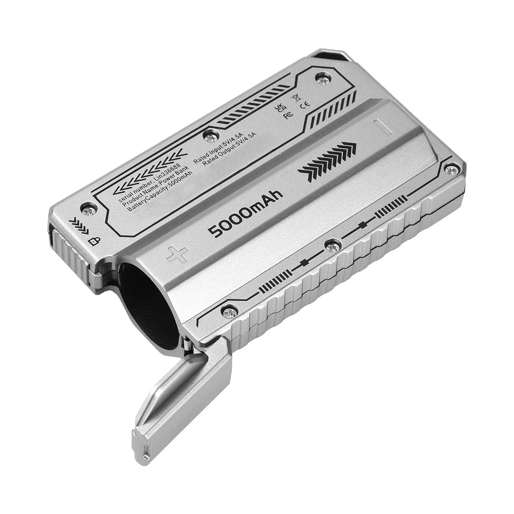 1 Section Welding Free 21700 Mobile Power Case PD 20W Fast Charging Built-In Cable Detachable Power Bank DIY Battery Box