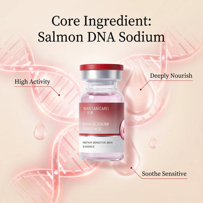 Salmon Dna Sodium Hydrating Kinetic Essence Fade Fine Lines Facial Moisturizing Brightning Anti Aging Firming Skin Care