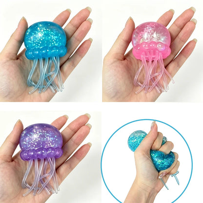 NEW 4 Styles Jellyfish Octopus Stress Balls for Kids Adults Squeeze Balls Sensory Fidget Toy Squishy Toys