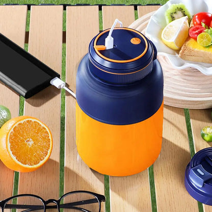 Portable Blender for Shakes and Smoothies Personal Size Juicer Cup Rechargeable Mini Fruit Mixer with Dual Lid for Travel Office