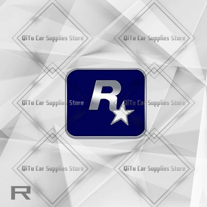 Zinc Alloy GTA Game R Star Badge Car Trunk Emblem 3D Grille Sticker For Opel Skoda Kia Dacia Fiat Abarth Peugeot Hyundai Styling