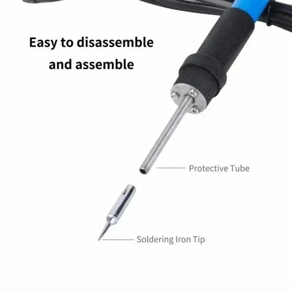 Electric Soldering 60W Iron 110V 220V US/EU Plug Temperature Adjustment Soldering Iron Household Electronic Welding Repair Tool