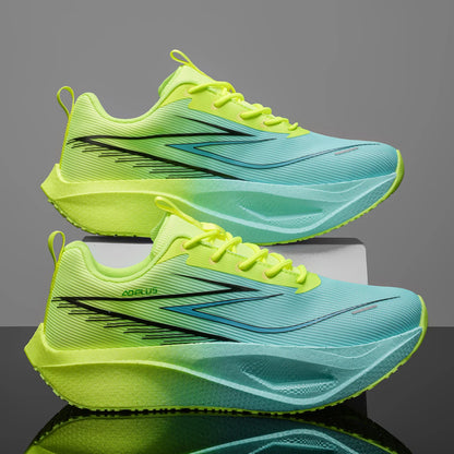 Men Running Shoes Carbon Board Marathon Sports Air Cushiion Breathable Lightweight Women's Comfortable Athletic Walking Sneakers