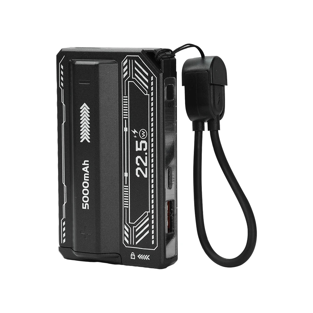 1 Section Welding Free 21700 Mobile Power Case PD 20W Fast Charging Built-In Cable Detachable Power Bank DIY Battery Box
