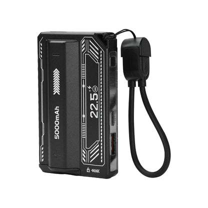 1 Section Welding Free 21700 Mobile Power Case PD 20W Fast Charging Built-In Cable Detachable Power Bank DIY Battery Box