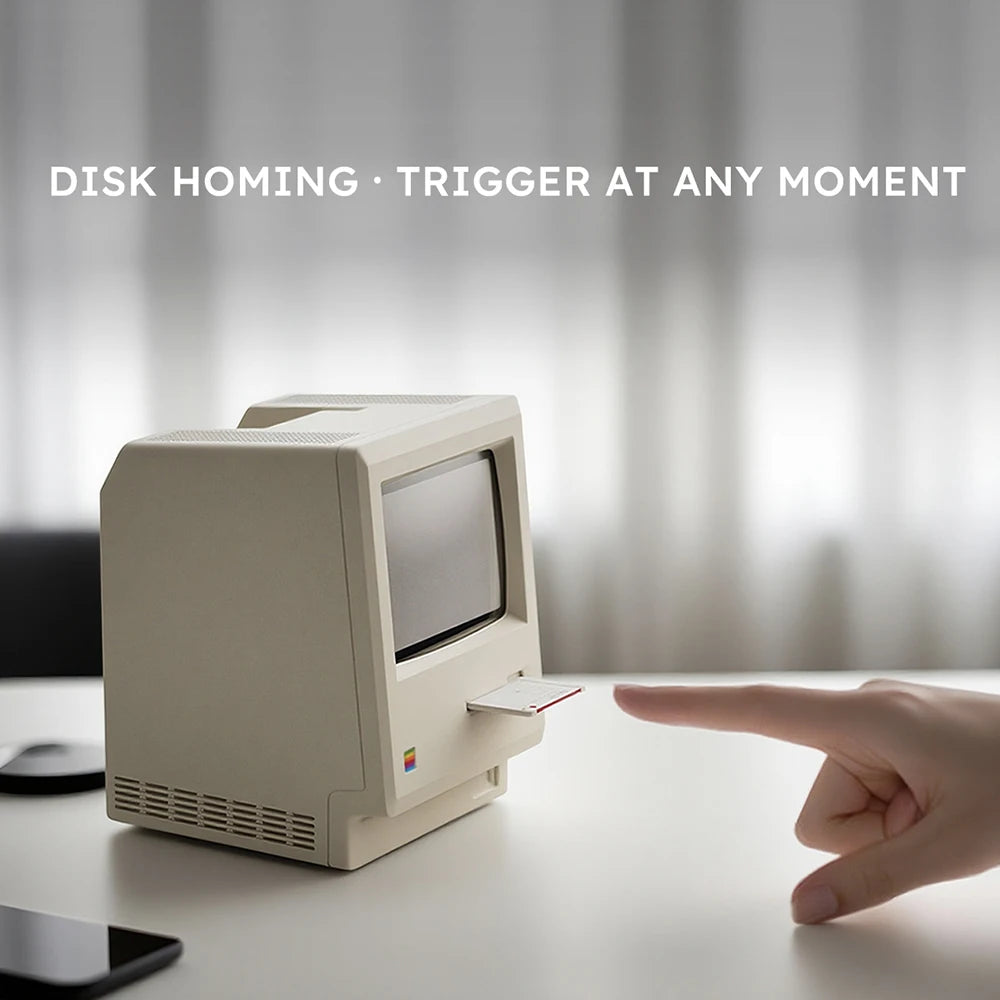 Budzik w stylu Retro Macintosh Klasyczna ozdoba na biurko z cyfrowym zegarem