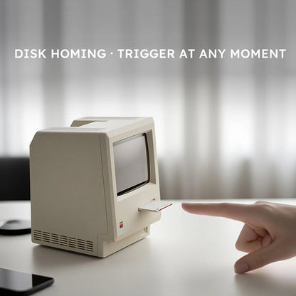Budzik w stylu Retro Macintosh Klasyczna ozdoba na biurko z cyfrowym zegarem