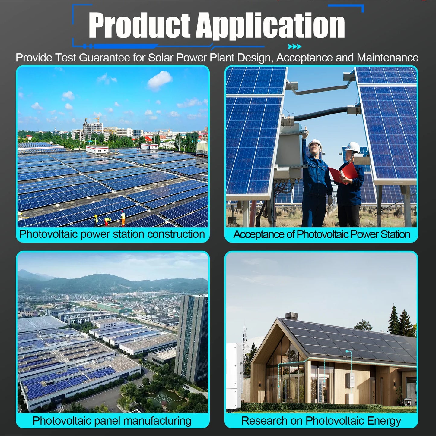 TOOLTOP 2000W Solar MPPT Power Tester 3.2 Inches 2KV 60000 Counts Multimeter Photovoltaic Solar Power Meter Pmax Voc Isc Test