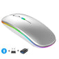 Rechargeable Wireless Mouse Bluetooth-compatible 2.4GHz Dual Modes Computer Mice with Nano Receiver for PC Laptop Macbook