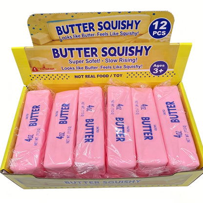 Butter Squishy Pink Strawberry Slow Rising Pu Soft Sticky Stress Relief Squeeze Toy For Adult Anxiety Relief Fidget Toy