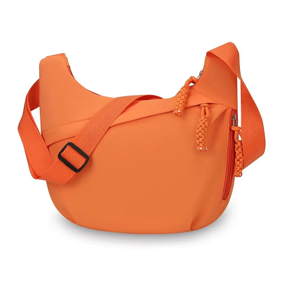 Fashion Large Capacity Women's Crossbody Bag Solid Color Multi-layered Shoulder Bag Simple Dumpling Bag Travel