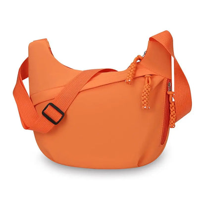 Fashion Large Capacity Women's Crossbody Bag Solid Color Multi-layered Shoulder Bag Simple Dumpling Bag Travel