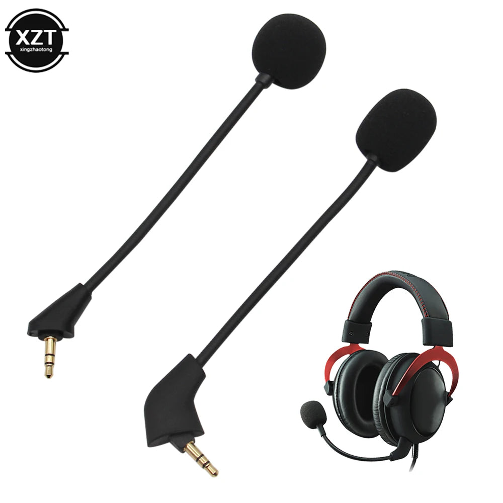 3.5mm Headsets Microphone Replacement for Kingston HyperX Cloud Alpha 2 II X Core Pro Silver Cloudx Gaming Headsets Headphones