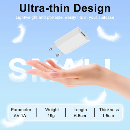 1-5Pcs Universal 5V 1A EU Plug USB Home Travel Mobile Phone Charger For Samsung Xiaomi Redmi  Huawei Charger Power Wall Adapter