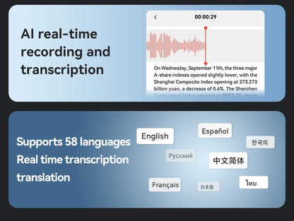 AI Powerd ChatGPT-4 App Phone Call Mini Audio Voice Recorder Espia Transcribe Summarize 58Language Translator Audio Dictaphone