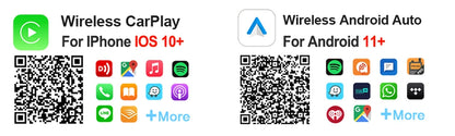 2 in 1 Wired to Wireless Car CarPlay Adapter Android Auto AI Box Plug & Used for OEM Wired CarPlay AA Navigation System