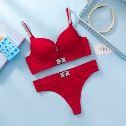 Victoria s Secret Women Bra And Panties Set Lace Push Up Wireless Lingerie Comfortable Breathable Underwear Set