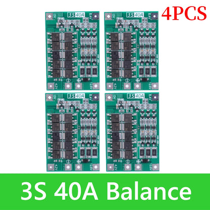 BMS 3S/4S 5A 10A 20A 25A 40A 60A Płytka zabezpieczająca ładowarkę do akumulatorów litowo-jonowych 18650 do wiertarki 12 V z funkcją wzmocnienia/balansu