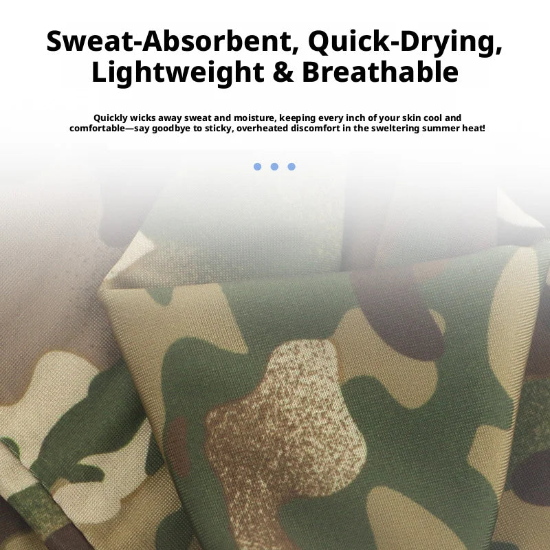 Cooling Arm Sleeves Tactical Camo Sun Protection Breathable Ice Silk UV Guard