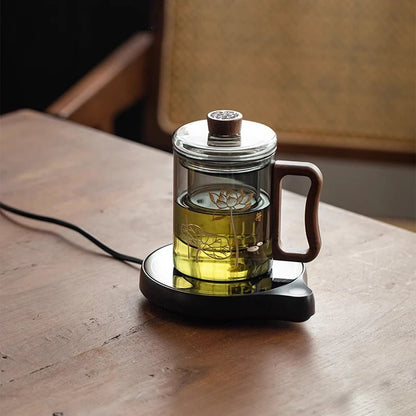 200W Mug Warmer Cup Heater with 5 Gear Settings 100°C Tea Coffee Milk Heating Pad for Hot Beverages 110V/220V