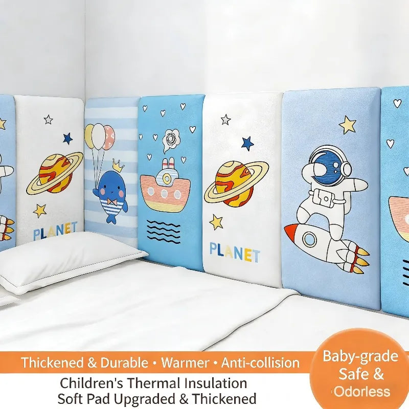 Self-Adhesive Anti-Collision Wall Padding for Kids, Tatami Style Bedside Headboard Cushion, Soft Wall Protector for Bedroom