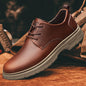 CLOHOO Handmade Men's Business Casual Shoes Comfortable Classic Lace-Up Work Shoes Fashionable Wedding Men's Footwear