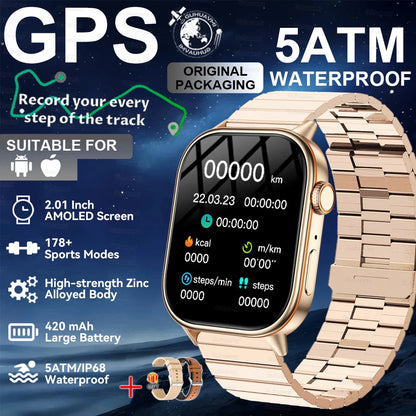 2026New Military Dual-band GPS Smart Watch Compass IP68K Waterproof Bluetooth Call Heart rate Sports Smart Watch For IOS Andriod