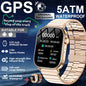 2026New Military Dual-band GPS Smart Watch Compass IP68K Waterproof Bluetooth Call Heart rate Sports Smart Watch For IOS Andriod