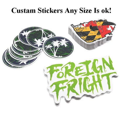 Custom Stickers Logo Label Personal Design Kraft Paper Pvc Waterproof Sticker for Company Gift Packaging,Wedding Birthday 100pc