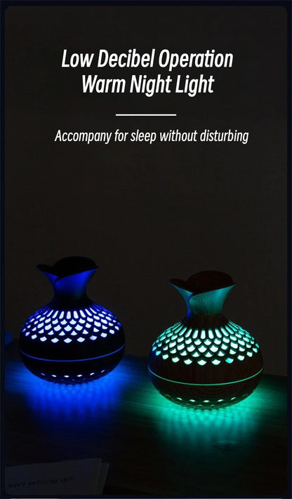 Wood Grain Humidifier 300ml USB Aroma Diffuser Atomizer USB Household Humidifier Hydrating Instrument Desktop Humidifier