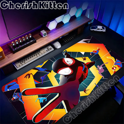 Spider-Man Mouse Pad Laptop HD Anime XXL Keyboard Pad Gamer Cabinet Mousepad PC Gaming Accessories Desk Mat Rubber Big Carpet