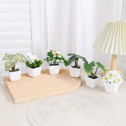 1SET Simulation Plant Potted Plant, Suitable For Commercial Office Counter, Living Room, Study, Courtyard, Home Decoration