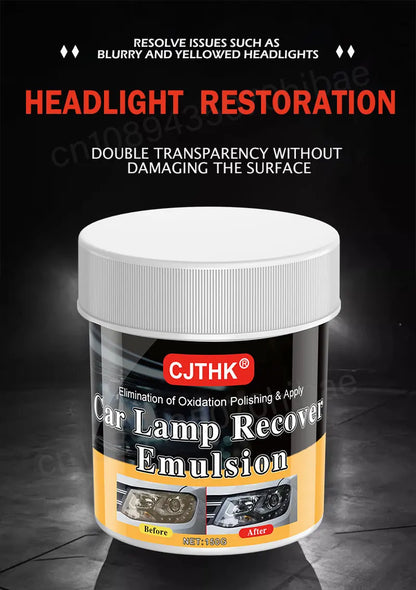 Car Headlight Restoration Polishing Kits Headlamp Scratch Remover Repair Cleaning Paste Remove Oxidation Headlight Polish Liquid