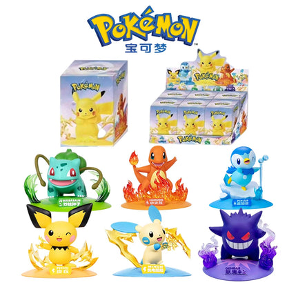 12 Pokémon Action Dolls Pikachu Blind Box Anime Models Desktop Decorations Pokémon Toys Children's Birthday Gifts