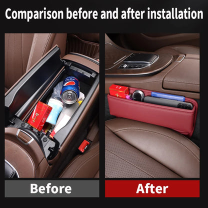 1PC Leather Car Organizer Box Car Seat Slit Gap Pocket Multifunctional Driver Seat Storage Holder Auto Interior Accessories