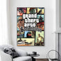 Game Grand T Auto posters Self-adhesive Paper Print Home Living Room Bedroom Entrance Bar Cafe Art